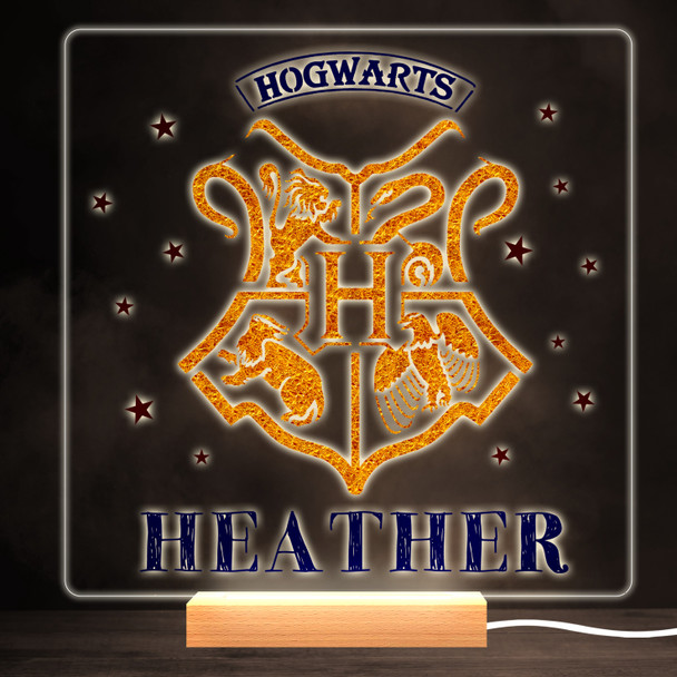 Hogwarts Harry Potter Colourful Square Personalised Gift LED Lamp Night Light