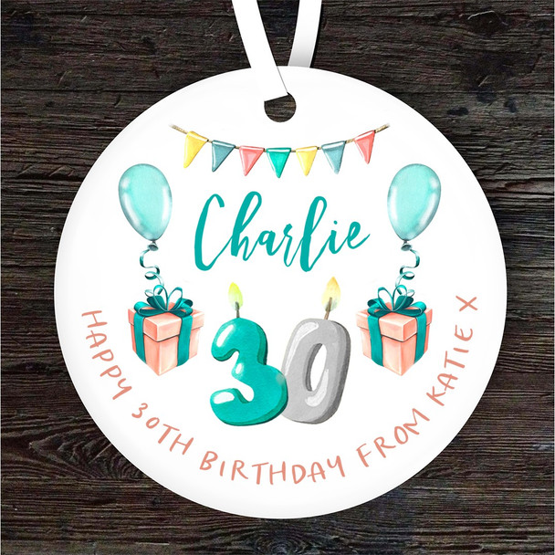 Birthday Special Age Party Balloons Painted Personalised Gift Hanging Ornament