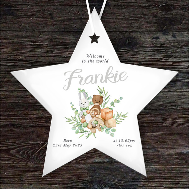 New Baby Baby Toys Star Personalised Gift Keepsake Hanging Ornament Plaque