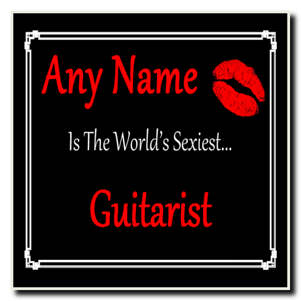 Guitarist Personalised World's Sexiest Coaster