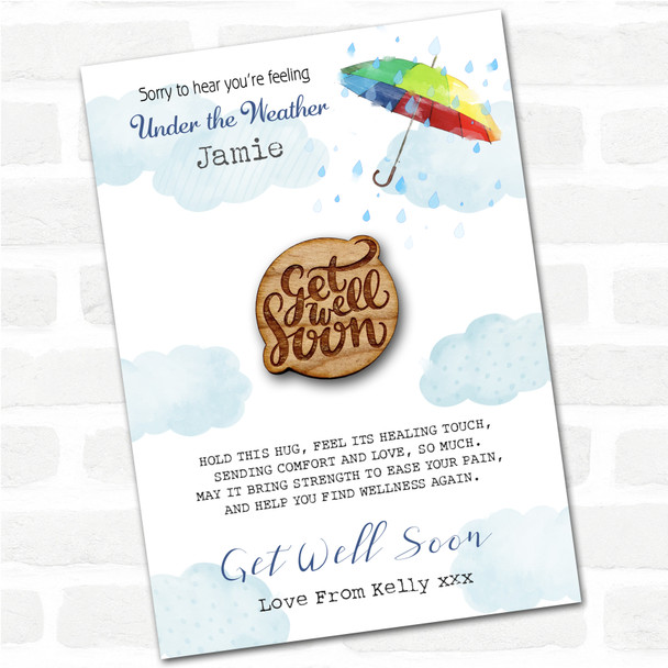 Get Well Soon Umbrella Get Well Soon Personalised Gift Pocket Hug