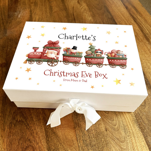 Christmas Eve Box Santa Train Stars Festive Personalised Xmas Hamper Gift Box