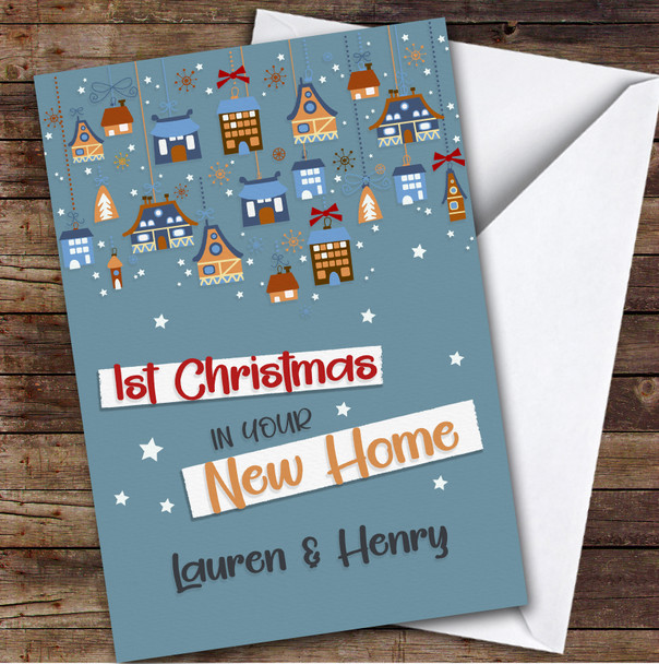 1st First Xmas New Home Ornaments Custom Greeting Personalised Christmas Card