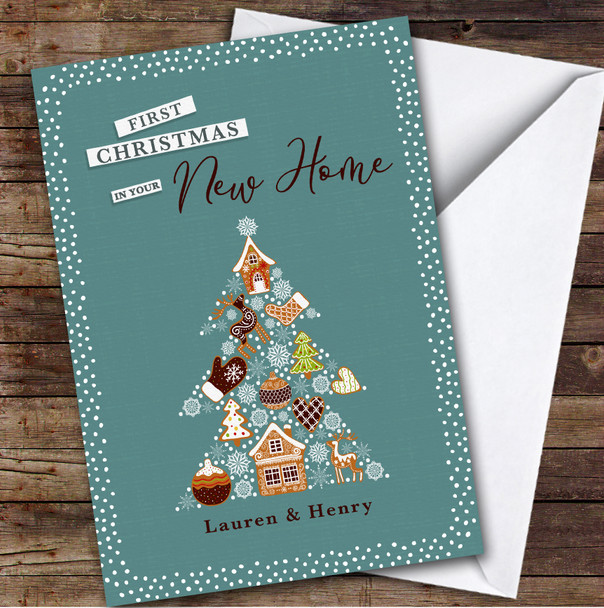 1st First Xmas New Home Tree Custom Greeting Personalised Christmas Card