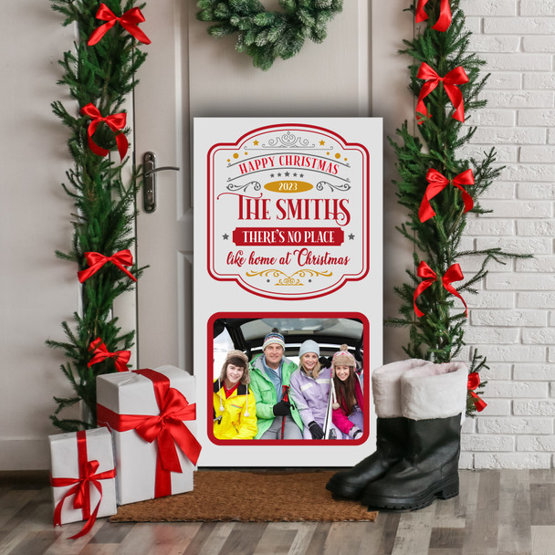 No Place Like Home Photo Personalised Decoration Christmas Indoor Outdoor Sign