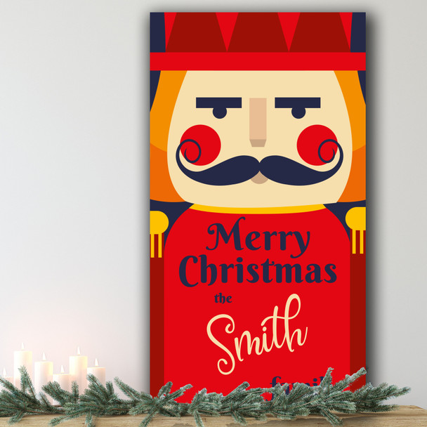 Nutcracker Personalised Tall Decoration Family Christmas Indoor Outdoor Sign