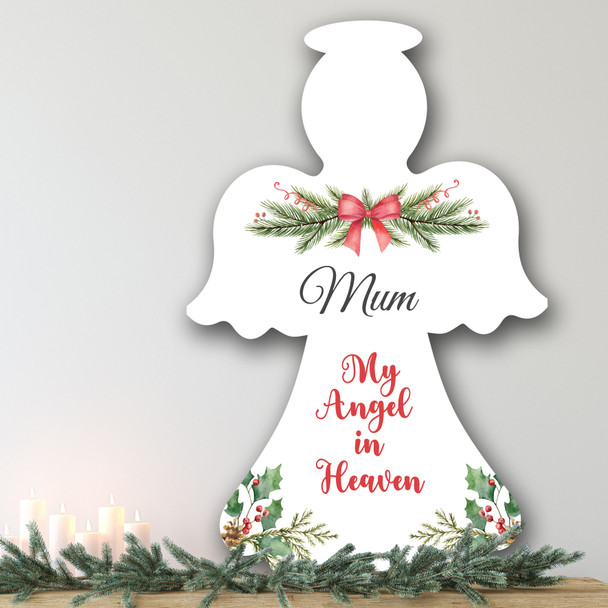 Mum Memorial Personalised Angel Decoration Christmas Indoor Outdoor Sign