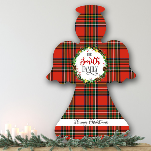 The Name Tartan Personalised Angel Decoration Christmas Indoor Outdoor Sign