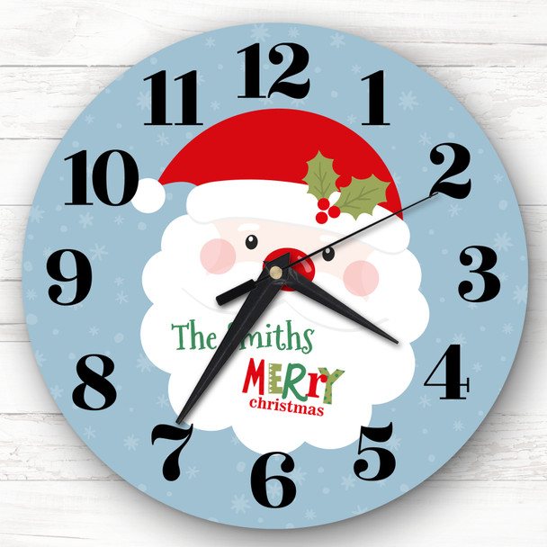 Santa Claus Christmas Personalised Gift Personalised Clock