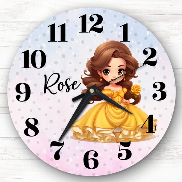 Beauty & The Beast Belle Princesss Personalised Gift Personalised Clock