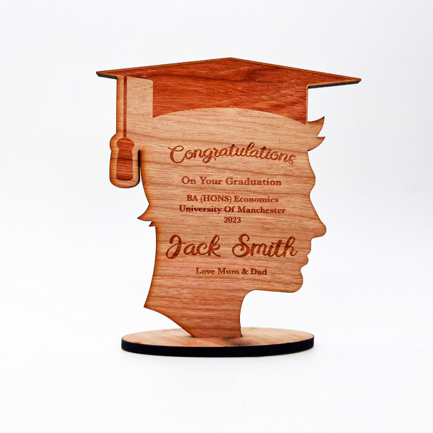 Graduation 2023 Male Head With Cap Congratulations Keepsake Personalised Gift