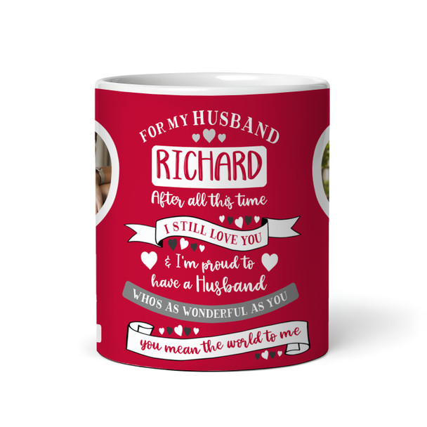 Gift For Husband Red Photo Hearts Tea Coffee Personalised Mug