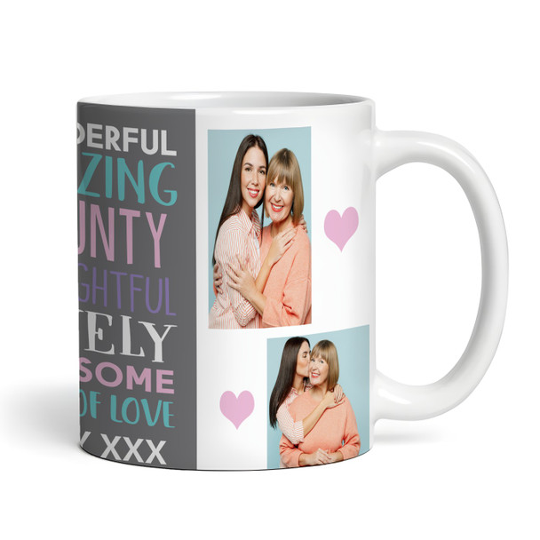 4 Photos Amazing Aunty Gift Tea Coffee Personalised Mug
