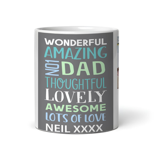 4 Photos Amazing Dad Gift Tea Coffee Personalised Mug