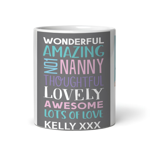 4 Photos Amazing Nanny Gift Tea Coffee Personalised Mug