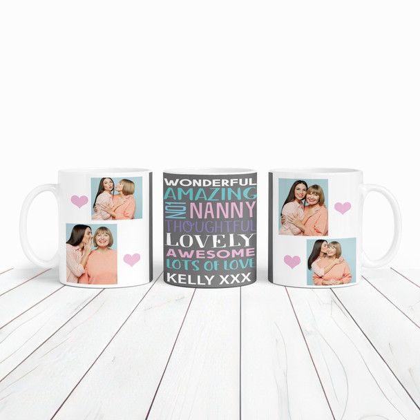 4 Photos Amazing Nanny Gift Tea Coffee Personalised Mug