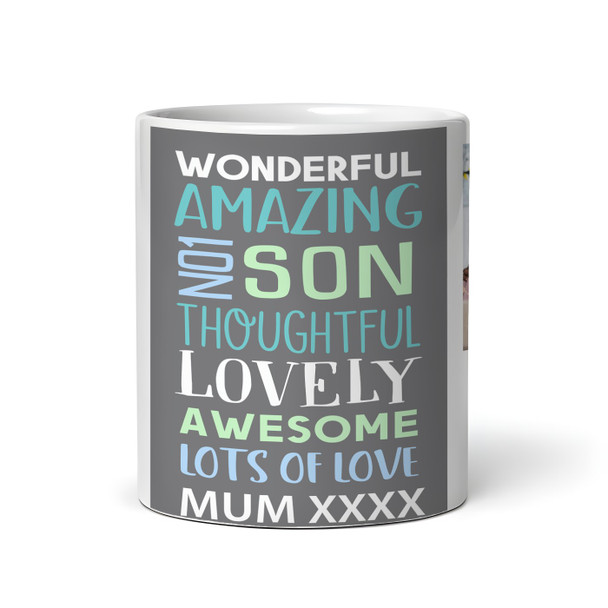 4 Photos Amazing Son Gift Tea Coffee Personalised Mug