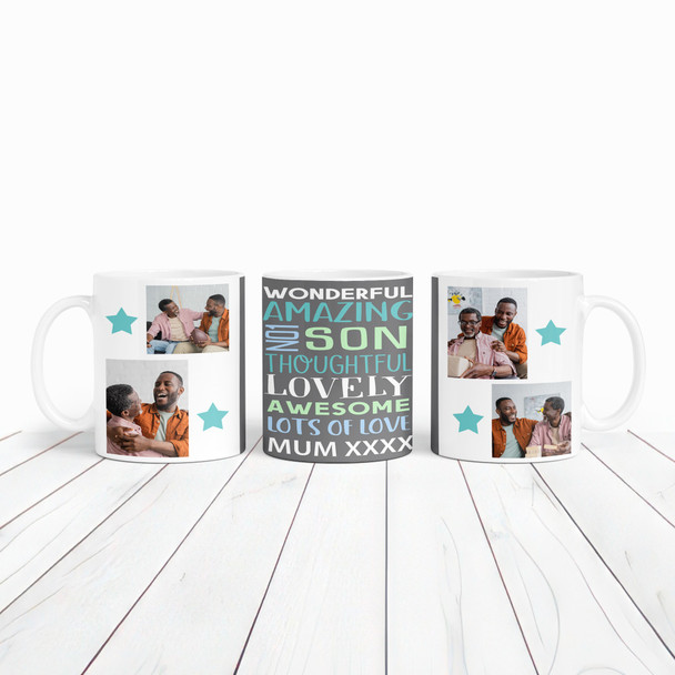 4 Photos Amazing Son Gift Tea Coffee Personalised Mug