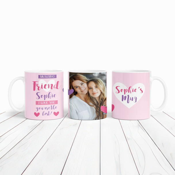 Amazing Friend Gift Pink Photo Tea Coffee Personalised Mug