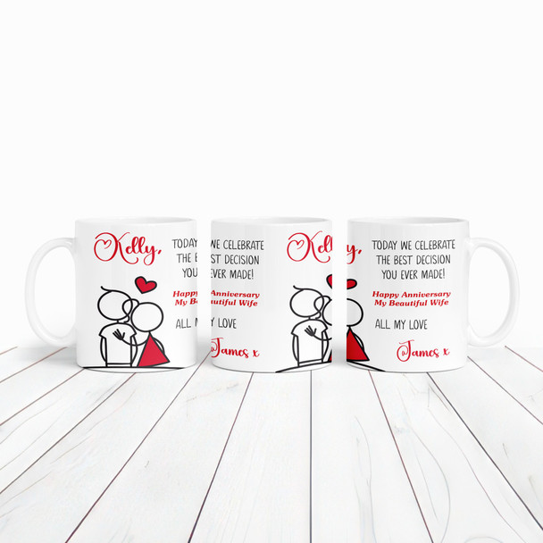 Best Decision You Ever Made Wedding Anniversary Gift For Wife Personalised Mug