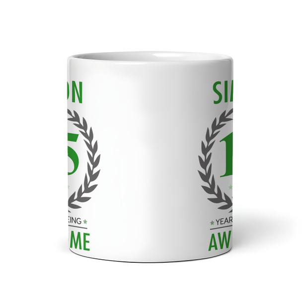 Present For Teenage Boy 15th Birthday Gift 15 Awesome Green Personalised Mug