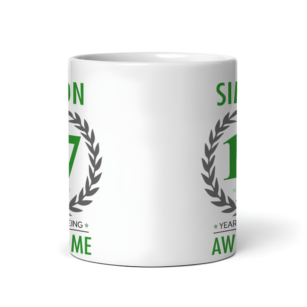 Present For Teenage Boy 17th Birthday Gift 17 Awesome Green Personalised Mug