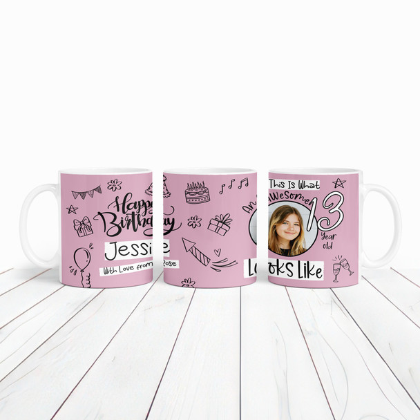 13th Birthday Gift For Girls Circle Photo Tea Coffee Cup Personalised Mug