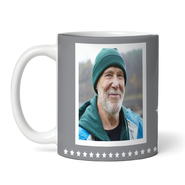 Funny 50th Birthday Gift Middle Finger 49+1 Joke Grey Photo Personalised Mug