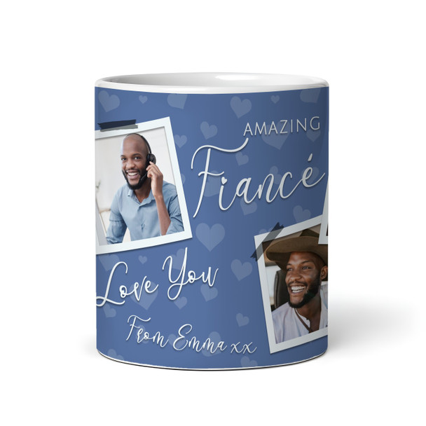 Amazing Fiancé Gift Blue Background Photo Tea Coffee Cup Personalised Mug