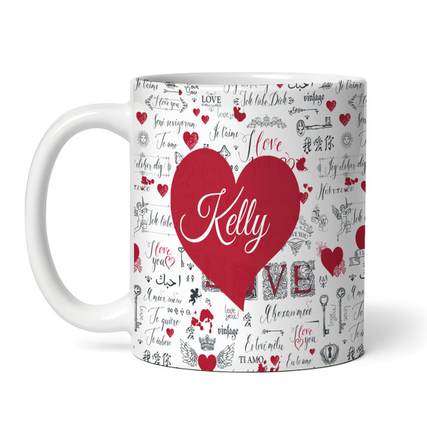 I Love You Multiple Languages Romantic Gift For Girlfriend Personalised Mug
