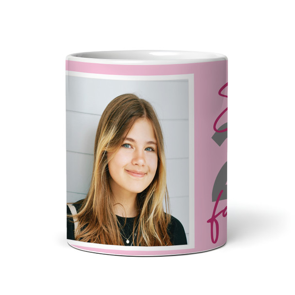 20 & Fabulous 20th Birthday Gift For Her Pink Photo Tea Coffee Personalised Mug