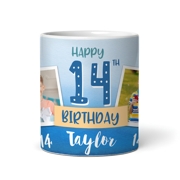 14th Birthday Gift For Boy Balloons Photo Tea Coffee Cup Personalised Mug