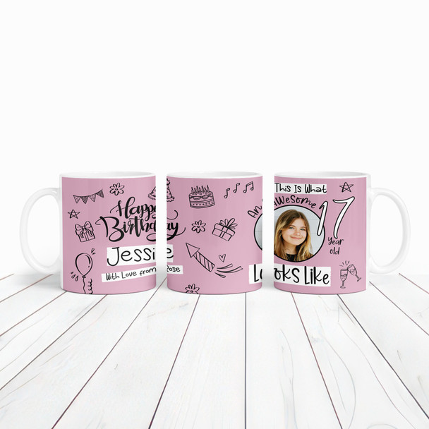 17th Birthday Gift For Girls Circle Photo Tea Coffee Cup Personalised Mug