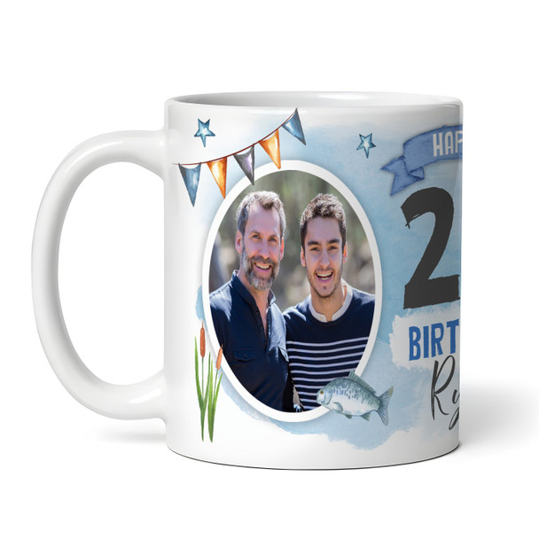 20th Birthday Gift Fishing Present For Angler For Him Photo Personalised Mug