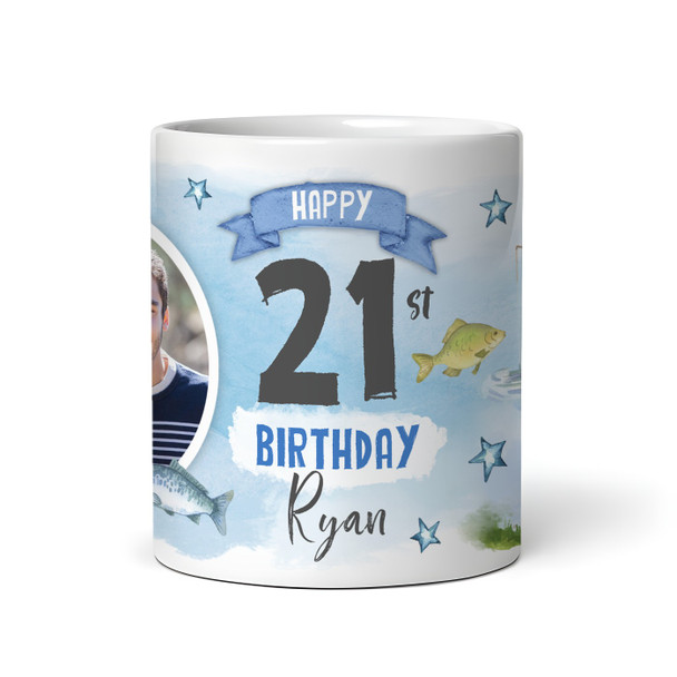 21st Birthday Gift Fishing Present For Angler For Him Photo Personalised Mug