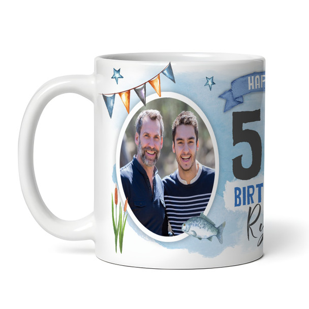 50th Birthday Gift Fishing Present For Angler For Him Photo Personalised Mug