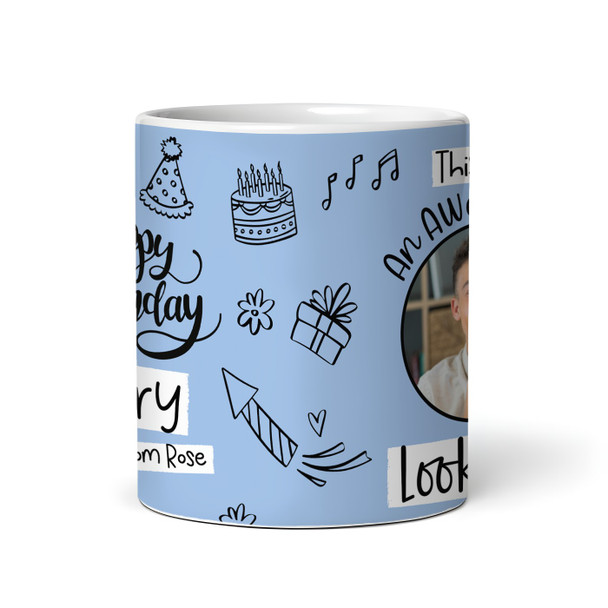 15th Birthday Gift For Boys Circle Photo Tea Coffee Cup Personalised Mug