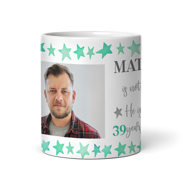 60th Birthday Gift For Him Green Star Photo Tea Coffee Cup Personalised Mug