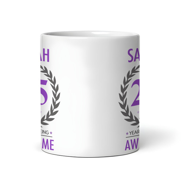 25th Birthday Gift For Women Purple Ladies Birthday Present Personalised Mug