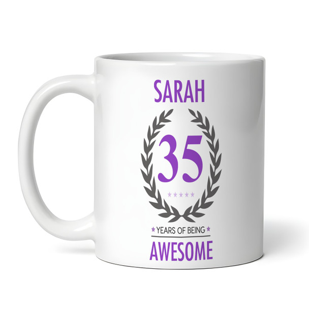 35th Birthday Gift For Women Purple Ladies Birthday Present Personalised Mug