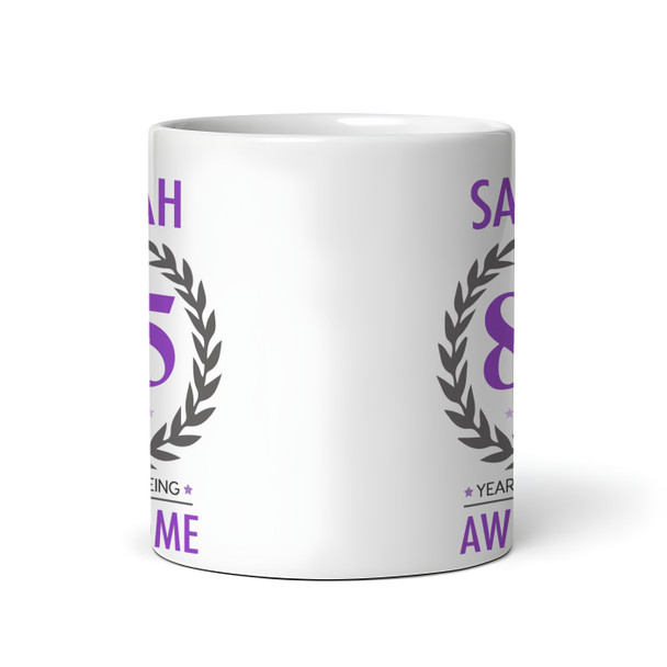 85th Birthday Gift For Women Purple Ladies Birthday Present Personalised Mug