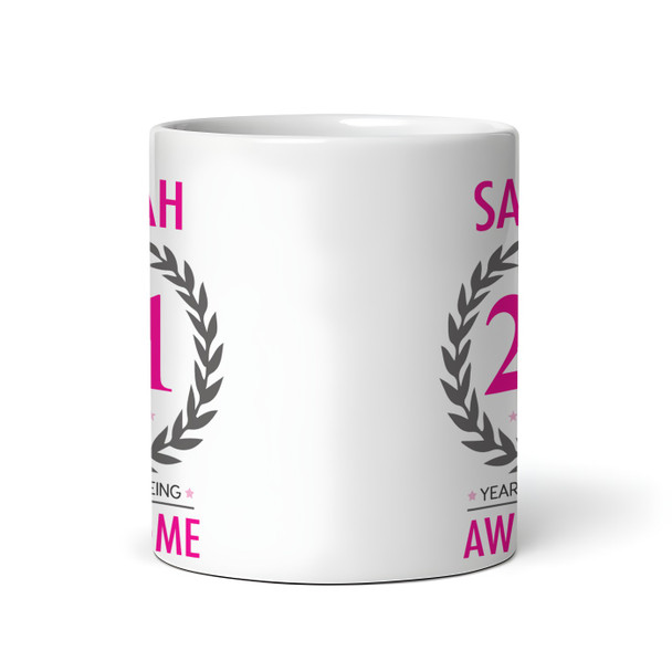 21st Birthday Gift For Women Pink Ladies Birthday Present Personalised Mug