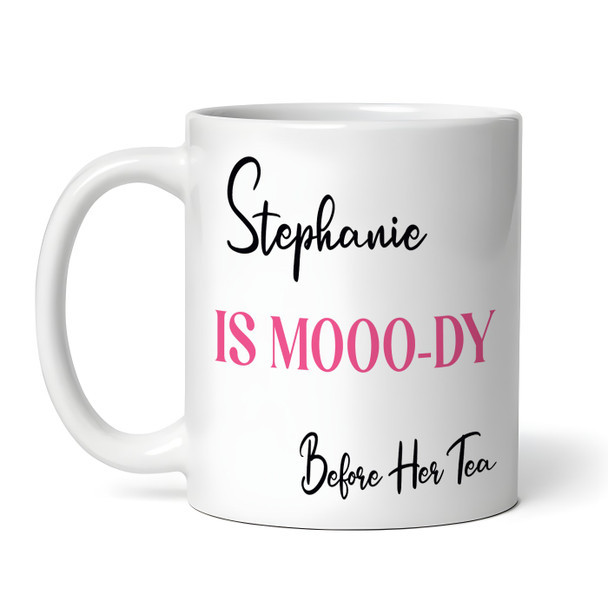 Cute Funny Moody Before Tea Colourful Cow Tea Coffee Cup Gift Personalised Mug