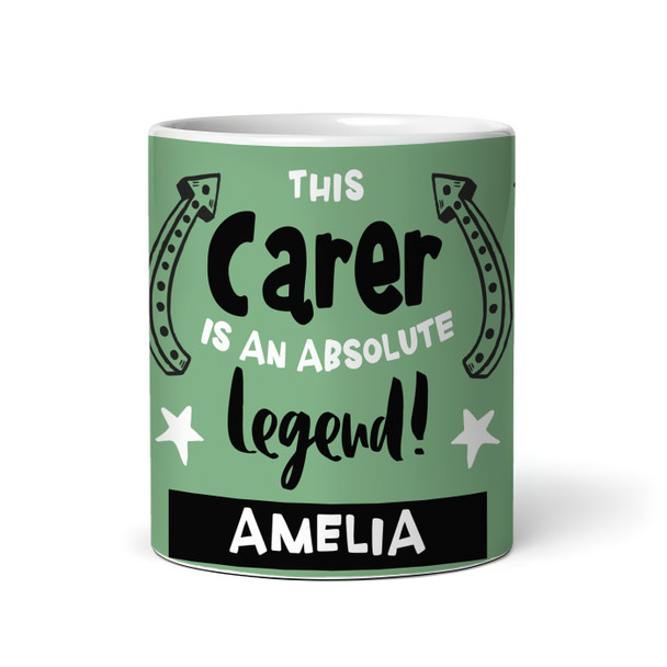 Gift For Carer Legend Photo Green Tea Coffee Cup Personalised Mug
