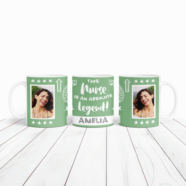 Gift For Nurse Legend Photo Green Tea Coffee Cup Personalised Mug