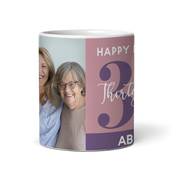 35th Birthday Photo Gift Dusky Pink Tea Coffee Cup Personalised Mug