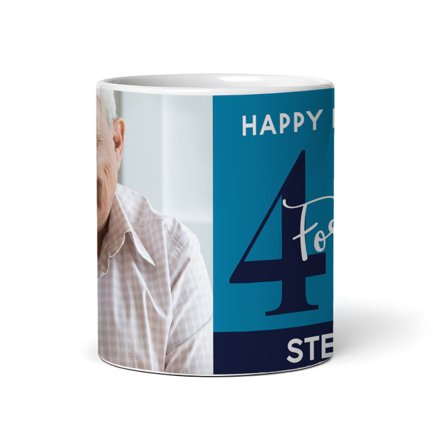 40th Birthday Photo Gift Blue Tea Coffee Cup Personalised Mug