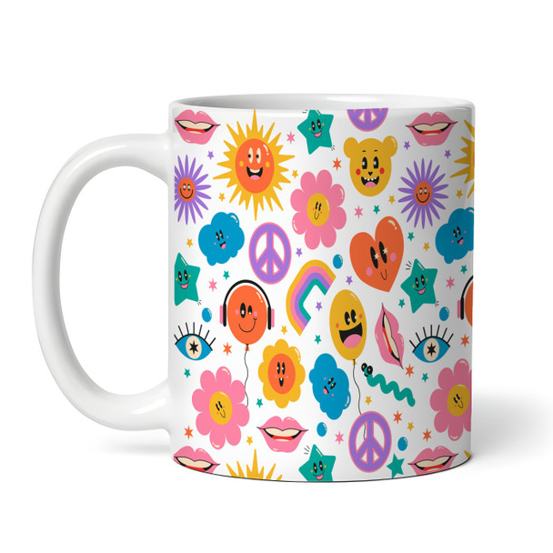 Colourful Happy Faces Tea Coffee Cup Custom Gift Personalised Mug