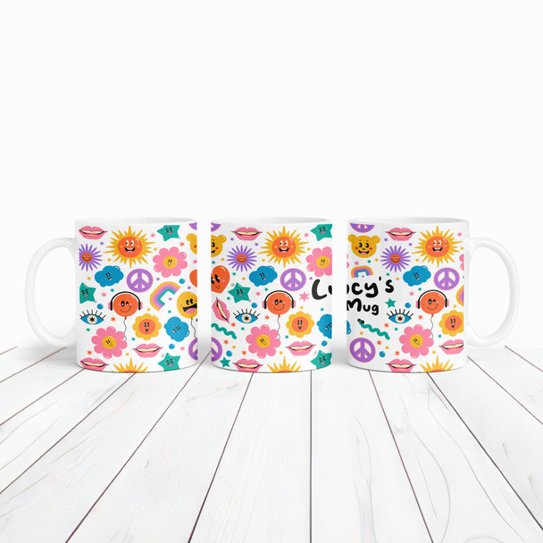 Colourful Happy Faces Tea Coffee Cup Custom Gift Personalised Mug