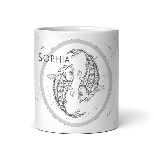 Pisces Zodiac Sign Birthday Gift Tea Coffee Cup Personalised Mug